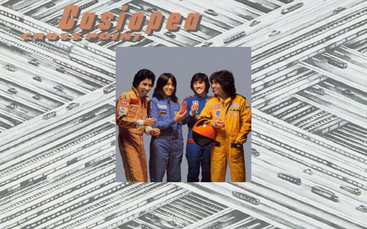 Casiopea - Cross Point album cover featuring an image of the band.