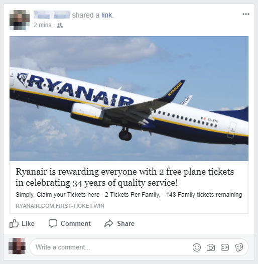 Don't be spoofed by this Ryanair & Aer Lingus ad [2018]