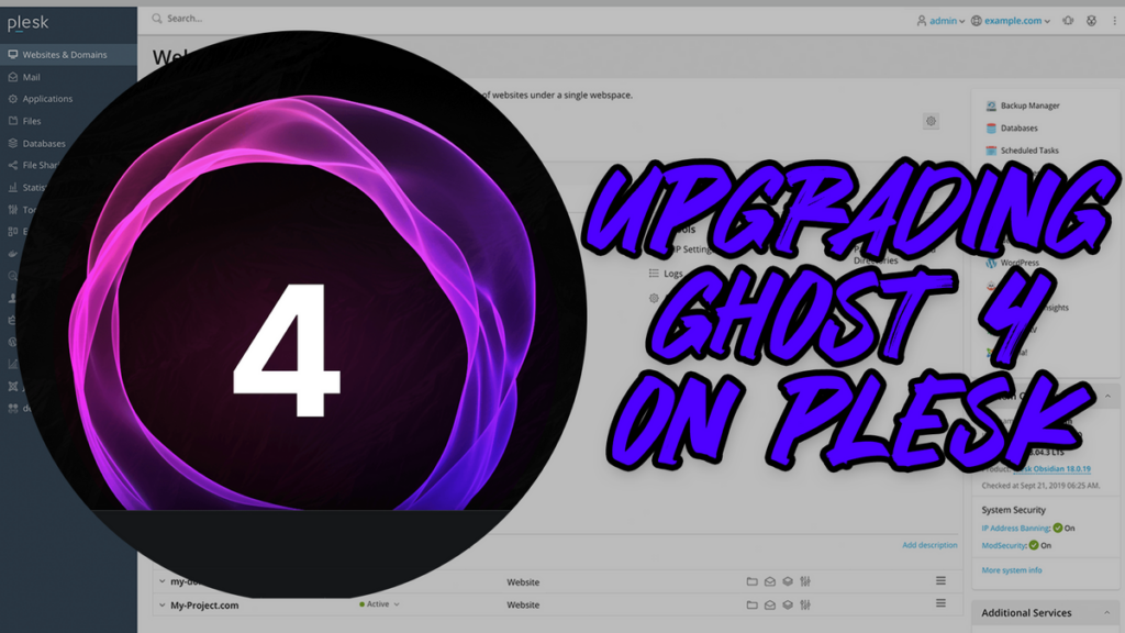 How to upgrade Ghost 4 on Plesk Obsidian